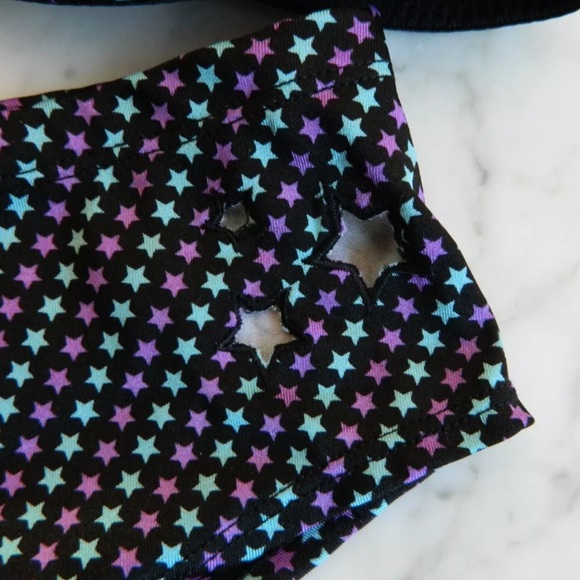 NWT Hot Topic Star Print Bra Panty Set 34B Small - Picture 3 of 6